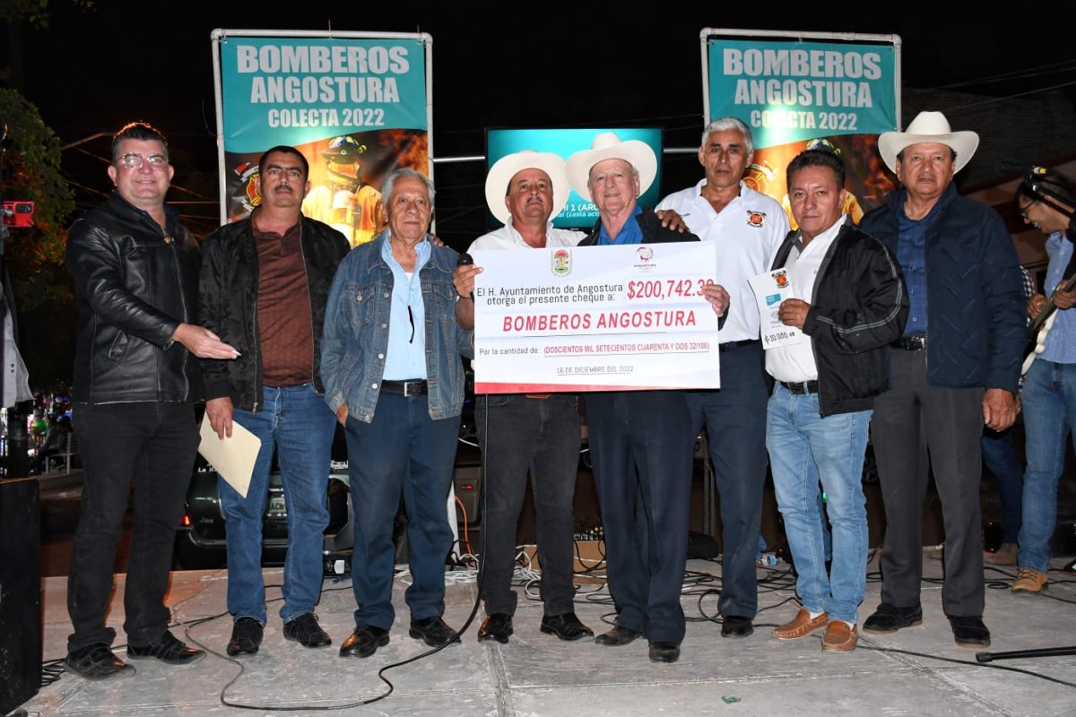 Con apoyo del alcalde, Miguel Ángel Angulo Acosta, Bomberos Angostura supera la meta